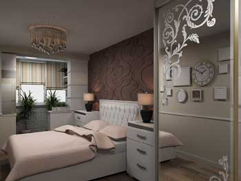 Дизайн спальной комнаты с зимним садом